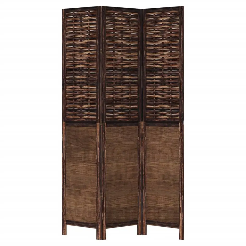 Room Divider 3 Panel Folding Privacy Screen Indoor Decorative Brown