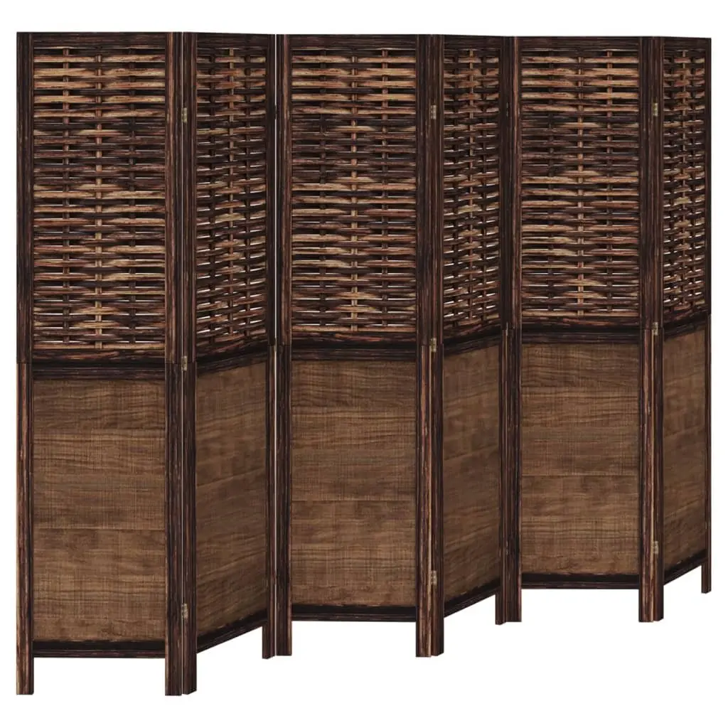 Room Divider Indoor 6 Panel Folding Screen Privacy Partition Brown