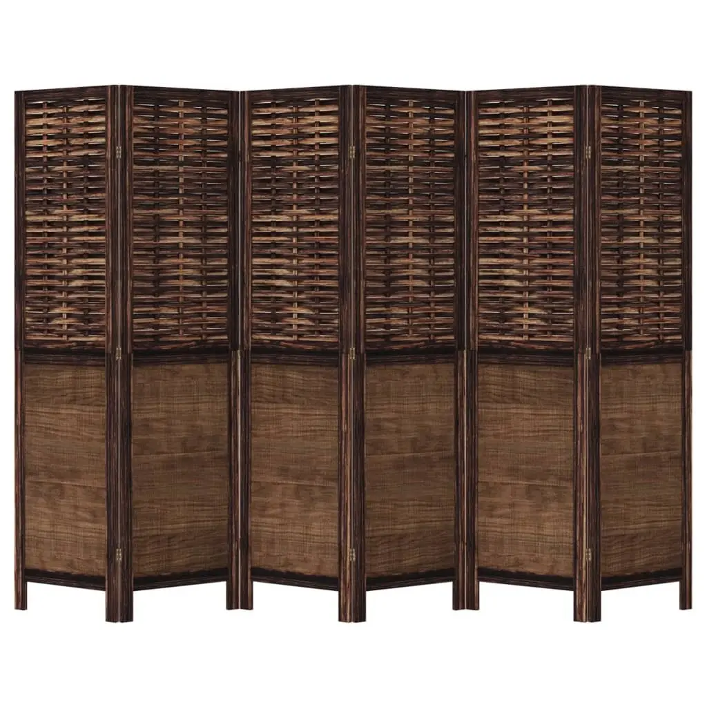 Room Divider Indoor 6 Panel Folding Screen Privacy Partition Brown