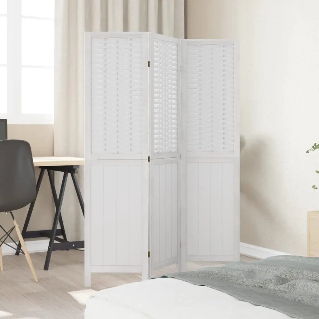 Room Divider Indoor 3 Panels White Folding Privacy Screen