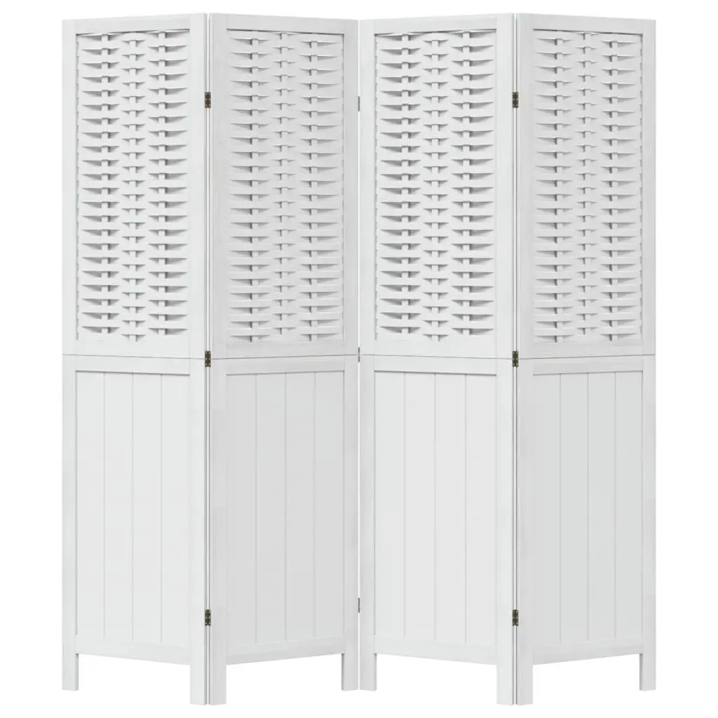 Room Divider Indoor 4 Panels White Folding Screen Privacy Partition