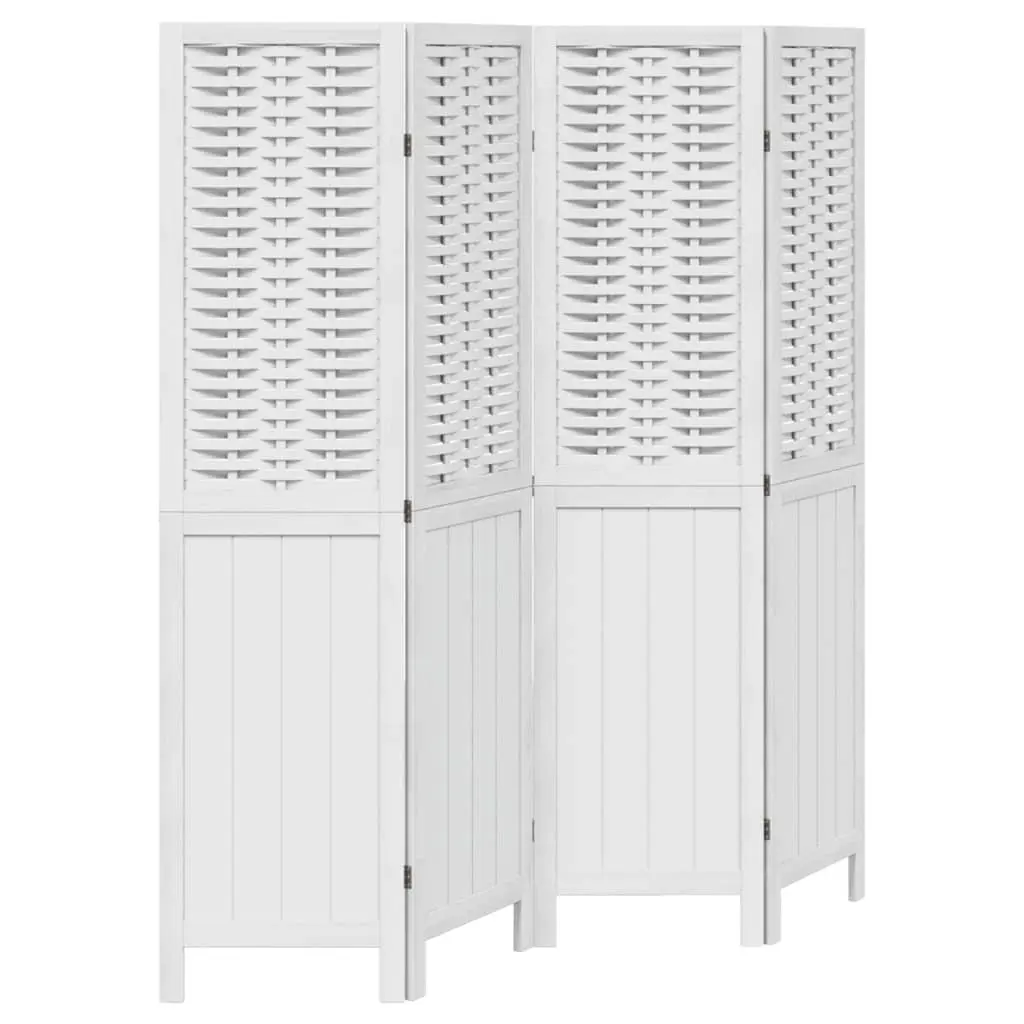 Room Divider Indoor 4 Panels White Folding Screen Privacy Partition