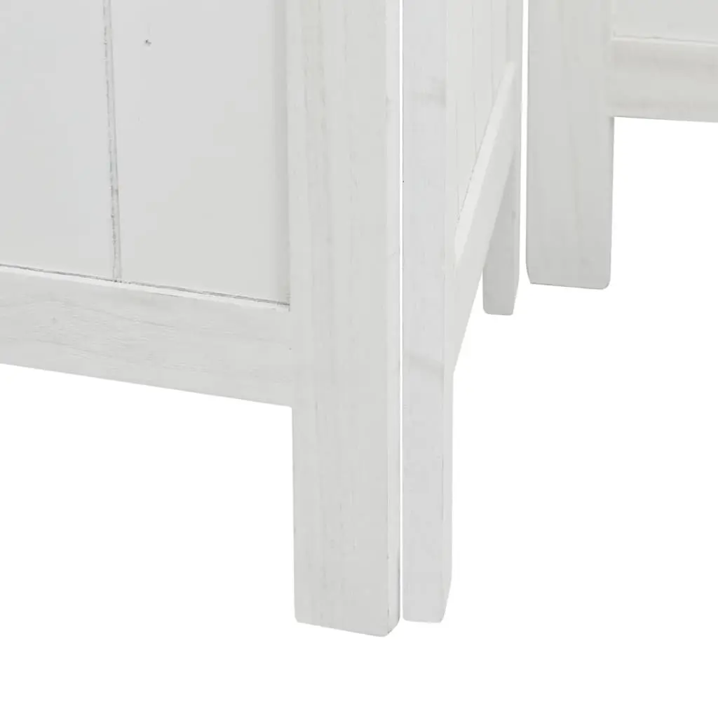 Room Divider Indoor 4 Panels White Folding Screen Privacy Partition