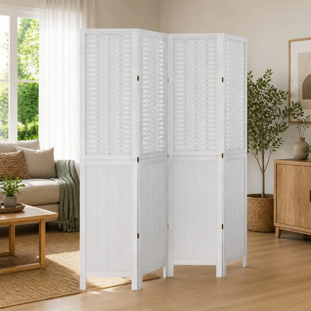 4-Panel Folding Privacy Screen