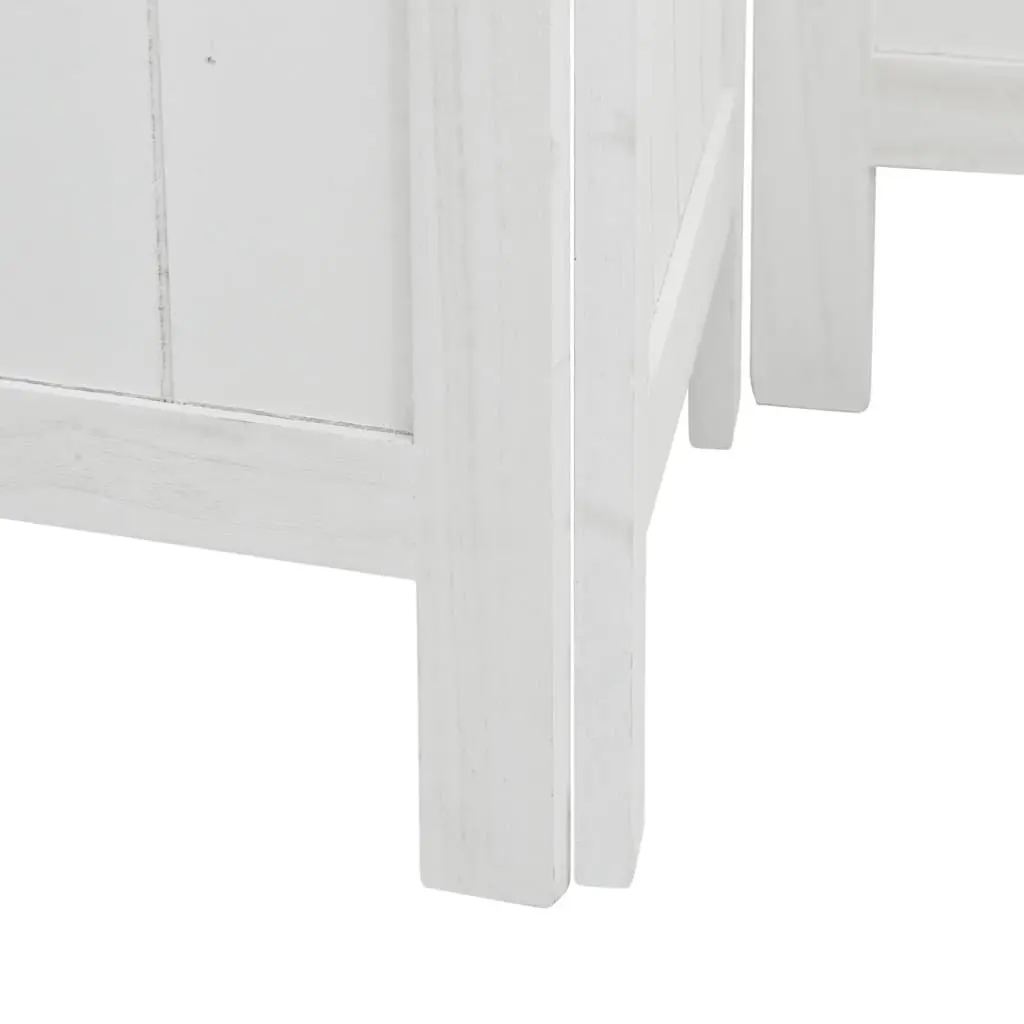 Room Divider Indoor 5 Panels White Folding Privacy Screen Partition