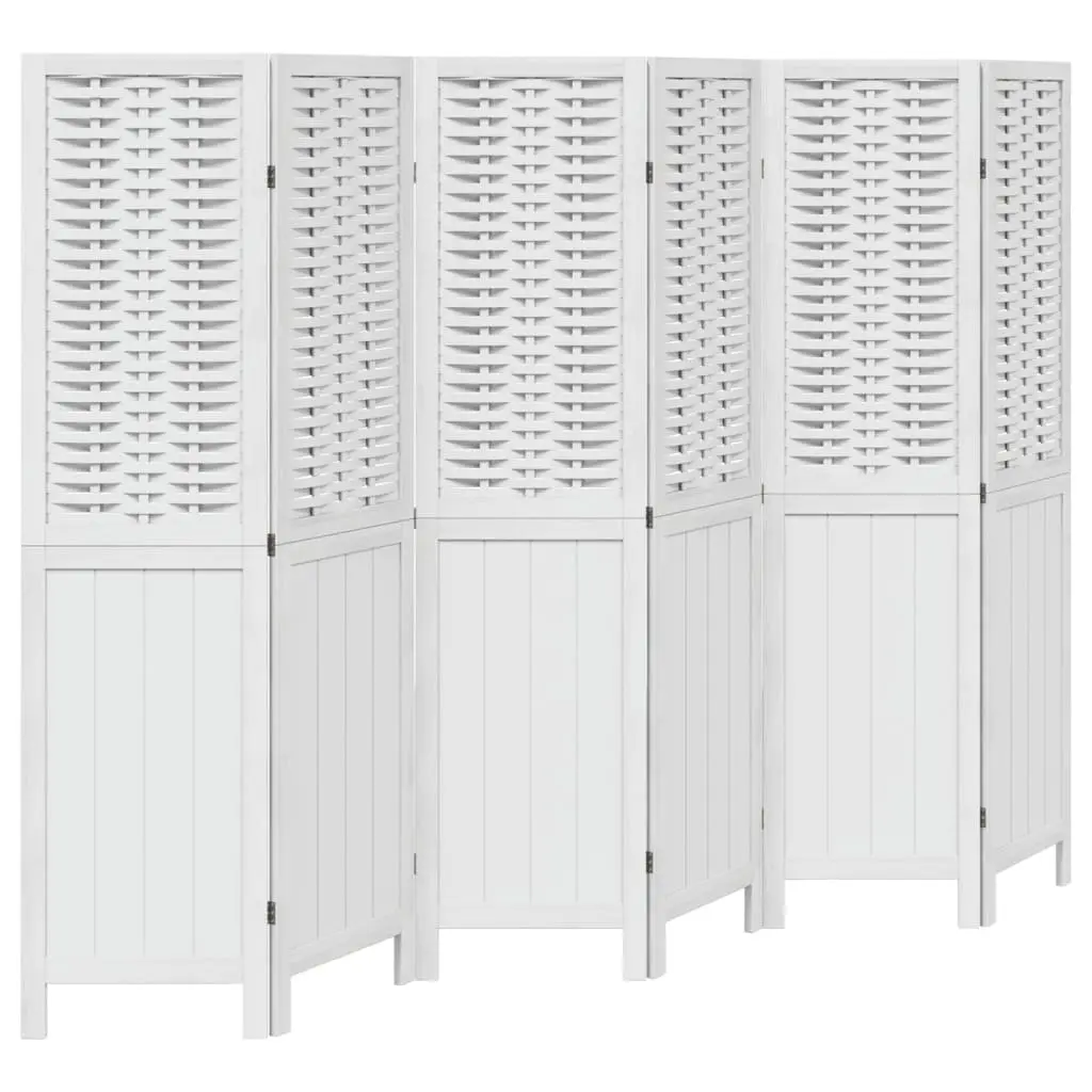 Room Divider Indoor 6 Panels White Folding Privacy Screen