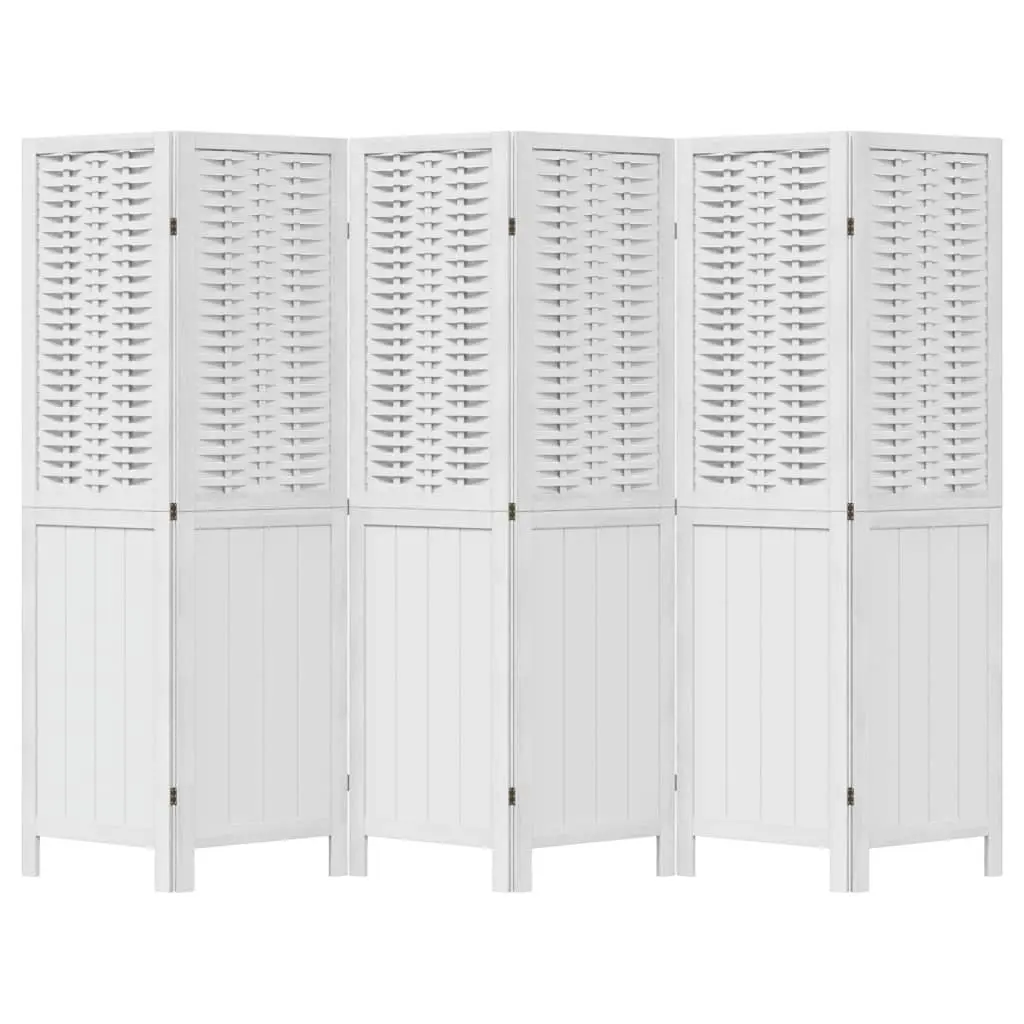 Room Divider Indoor 6 Panels White Folding Privacy Screen