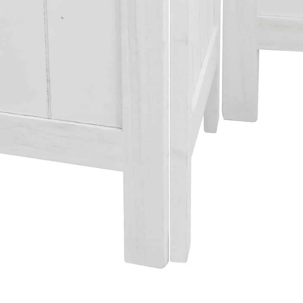 Room Divider 6 Panels White Folding Privacy Screen Indoor Partition