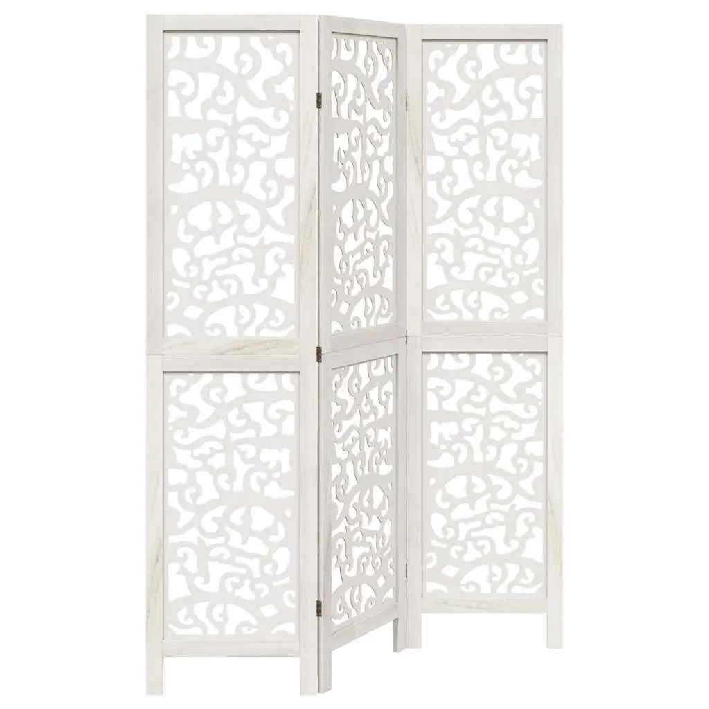 3-Panel Folding White Room Divider