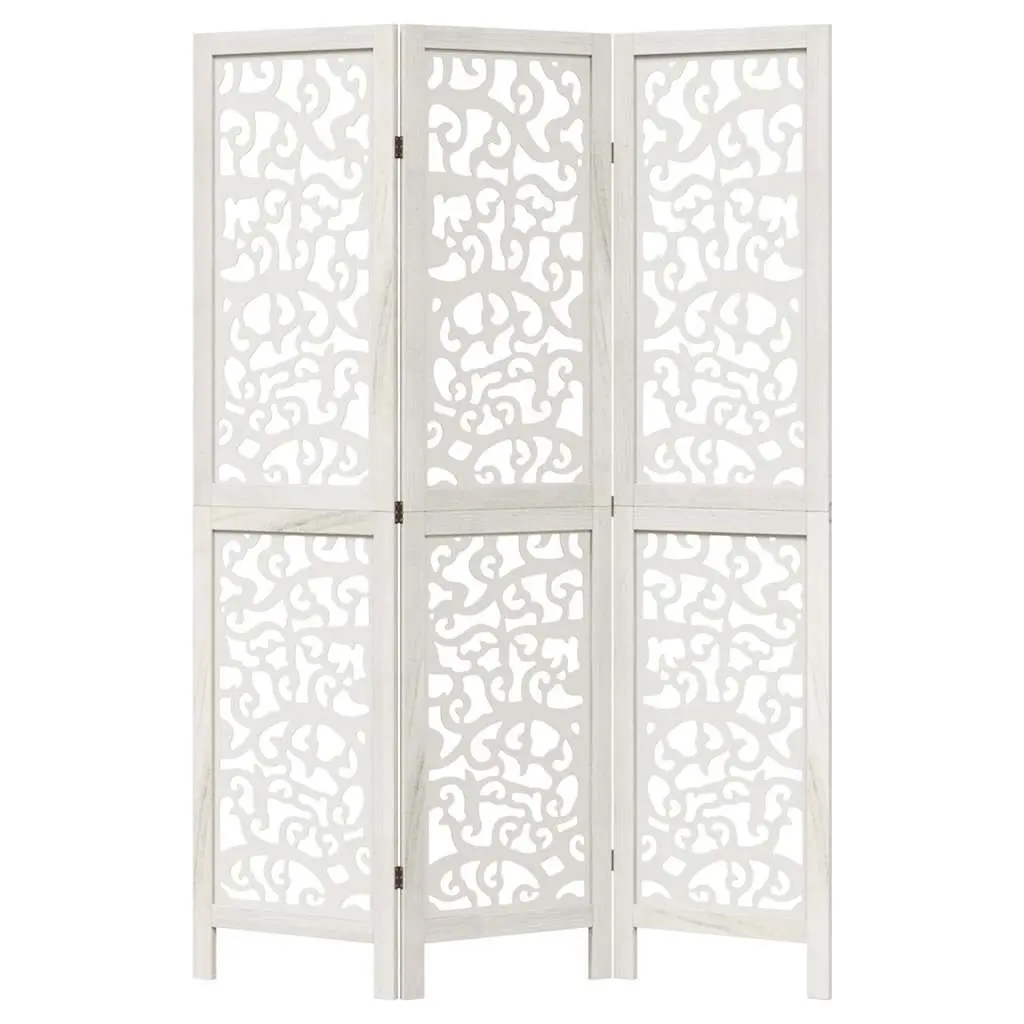 3-Panel Folding White Room Divider