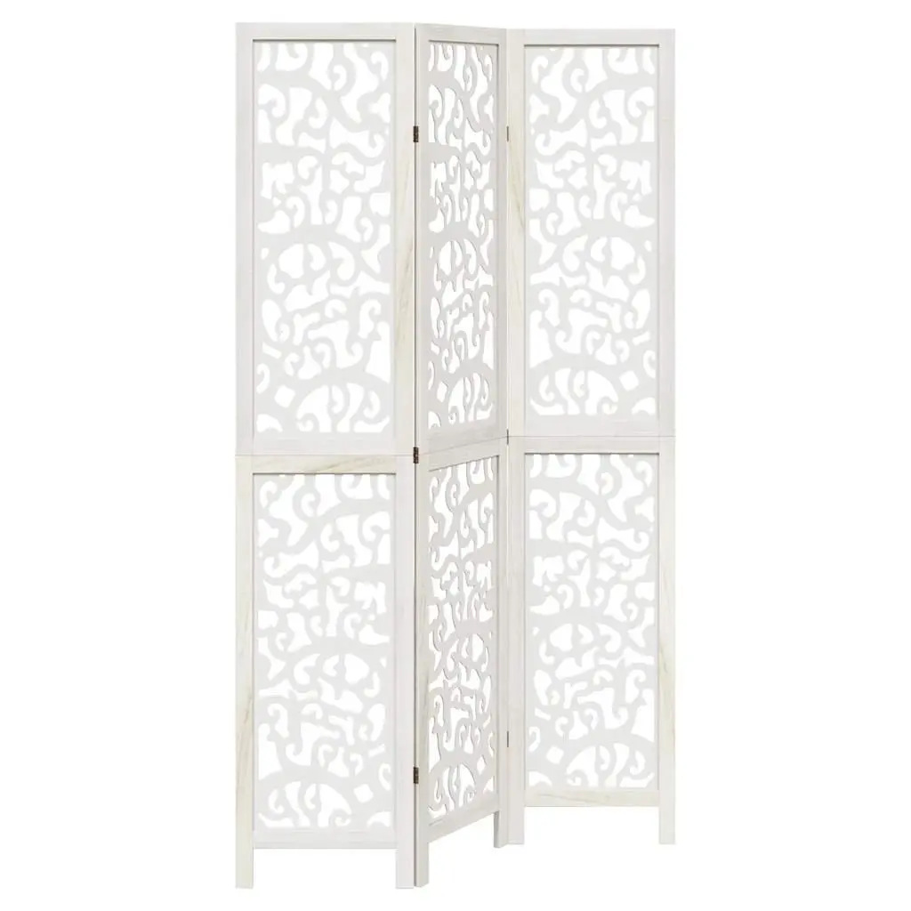 Room Divider 3 Panels White Folding Privacy Screen Partition Indoor Decor
