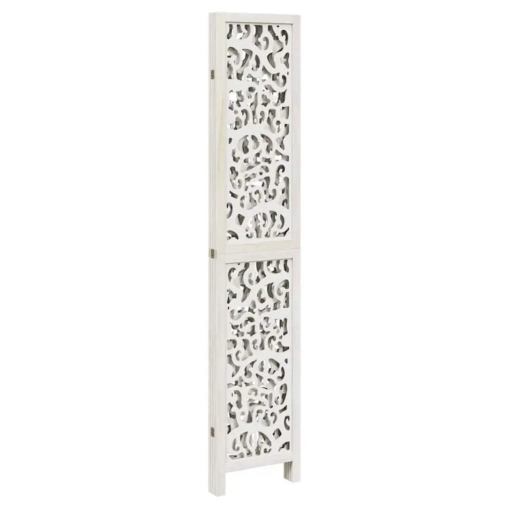 Room Divider 4 Panels White Folding Privacy Screen Partition Indoor Decorative
