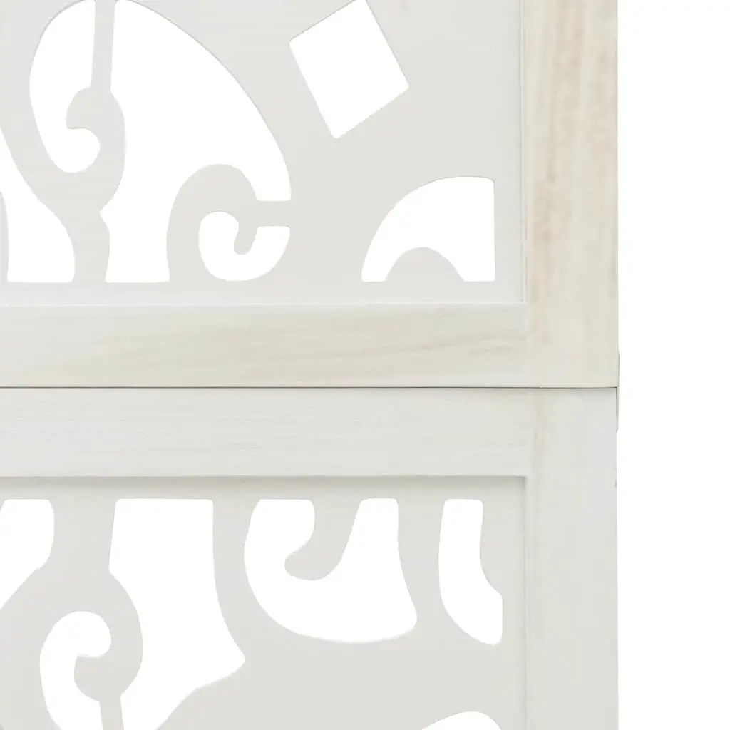 Room Divider 4 Panels White Folding Privacy Screen Partition Indoor Decorative