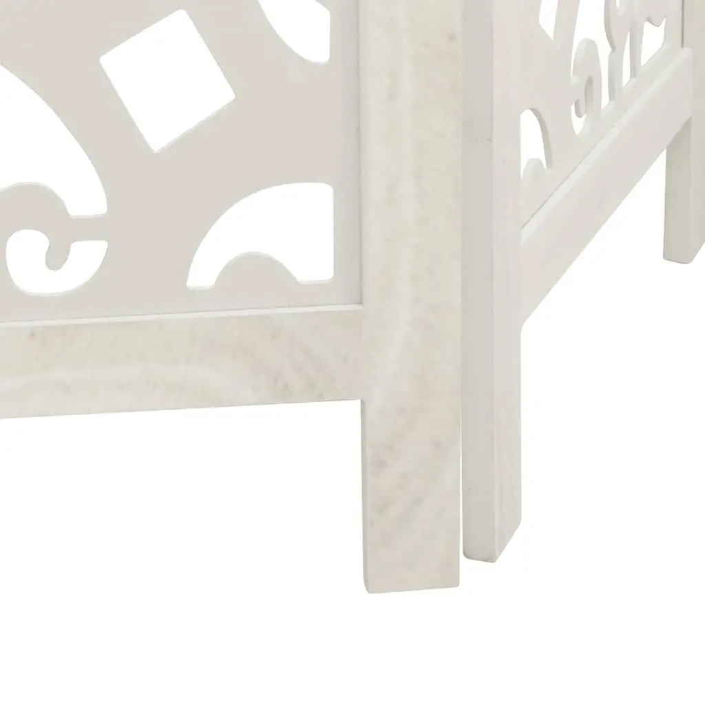 Room Divider 4 Panels White Folding Privacy Screen Partition Indoor Decorative
