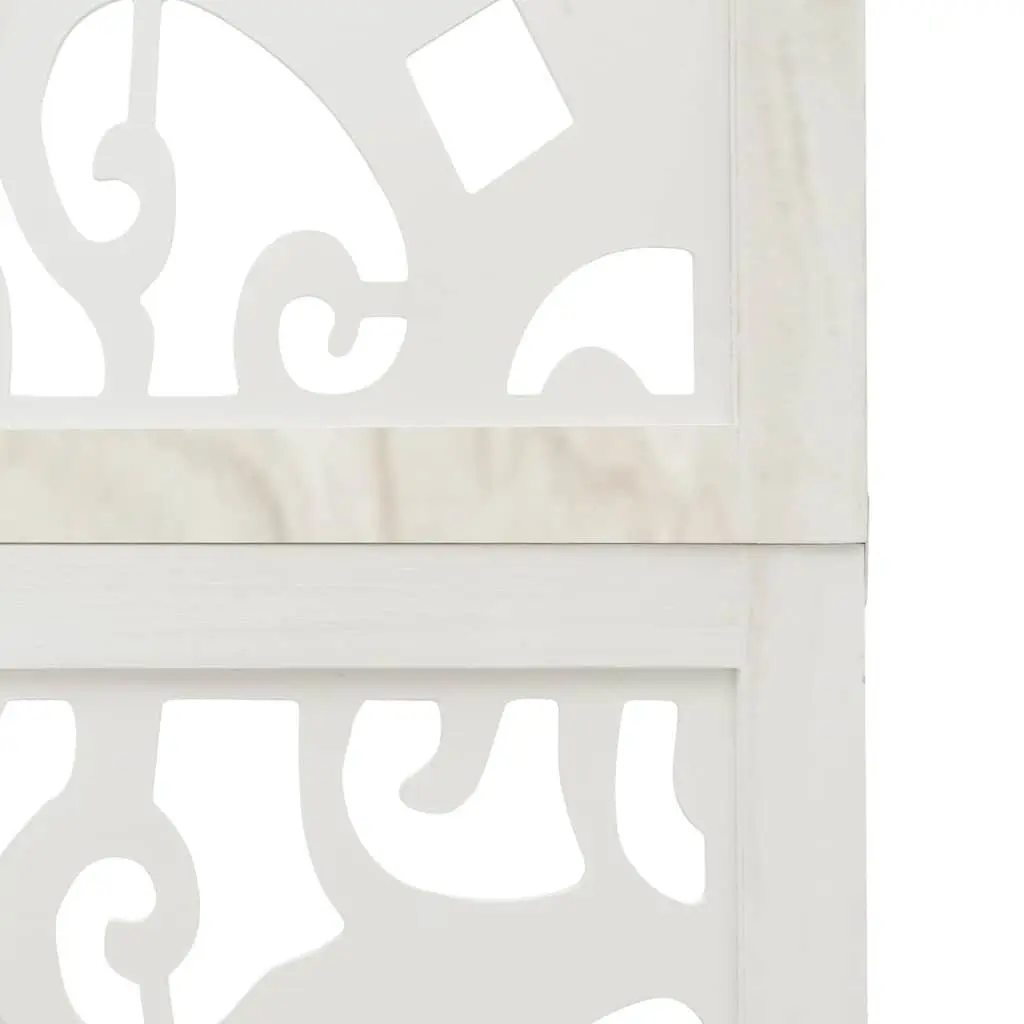 Room Divider 5 Panels White Folding Privacy Screen Partition Indoor Decorative