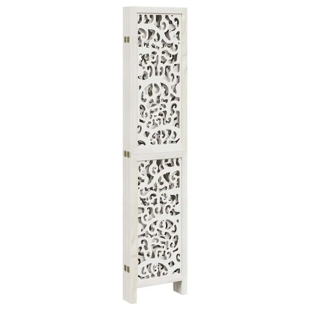 Room Divider 6 Panels White Folding Privacy Screen Partition Decorative Indoor