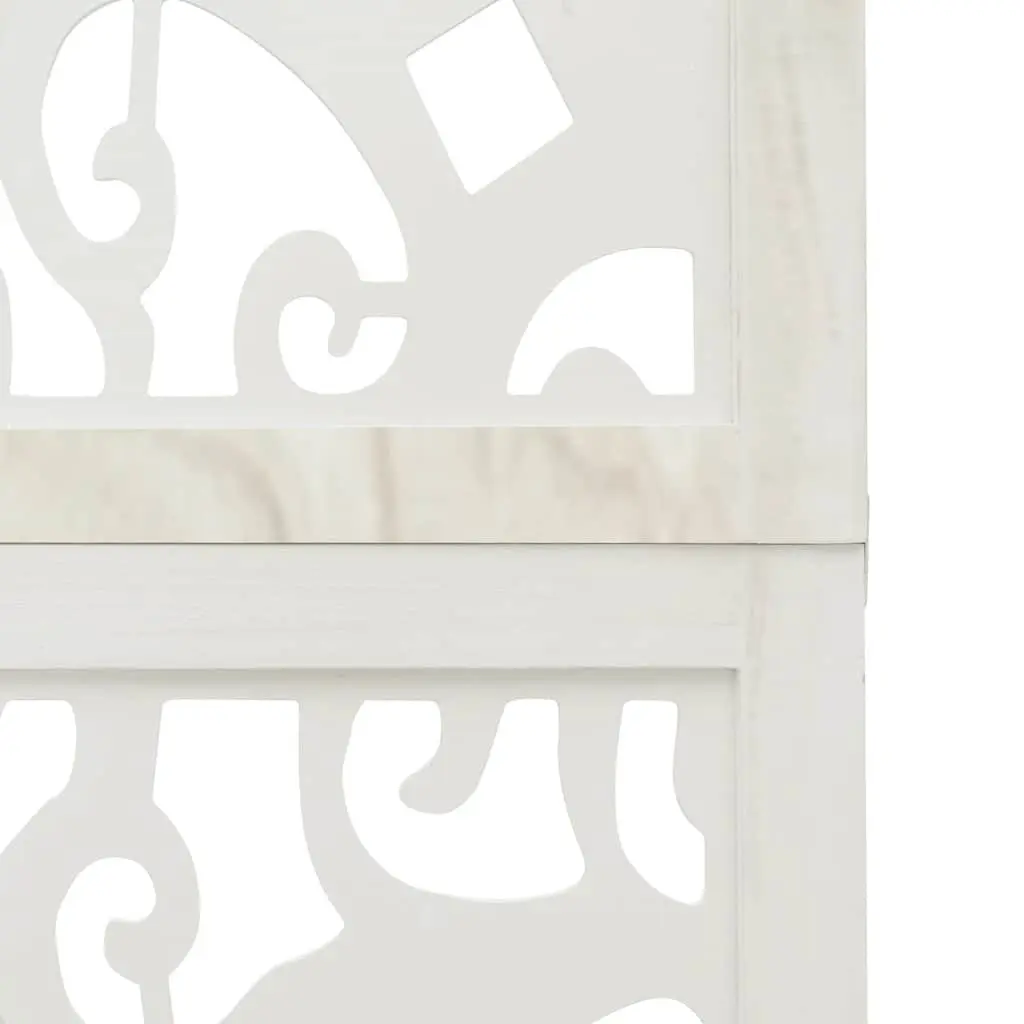 Room Divider 6 Panels White Folding Privacy Screen Partition Decorative Indoor