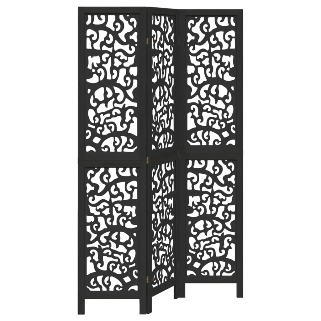 Room Divider Indoor 3 Panel Black Folding Privacy Screen Partition