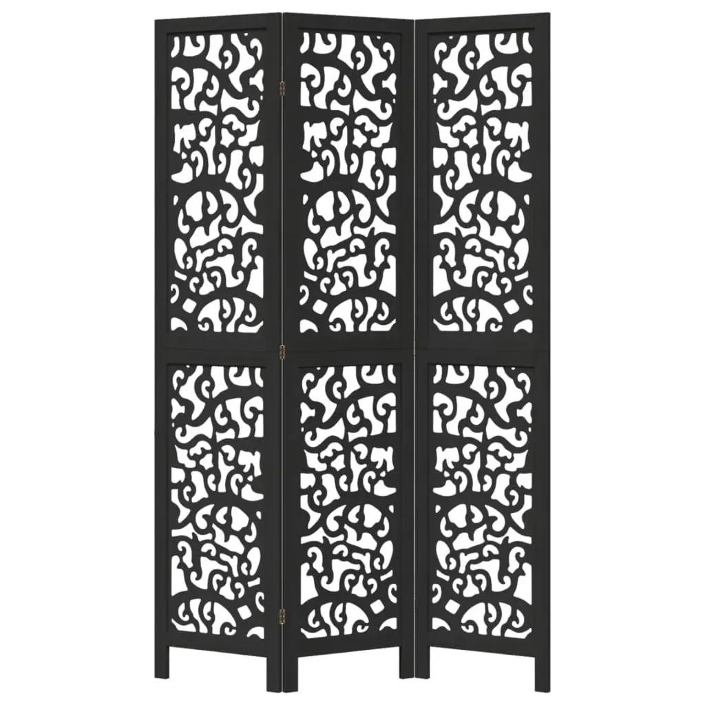 Room Divider Indoor 3 Panel Black Folding Privacy Screen Partition