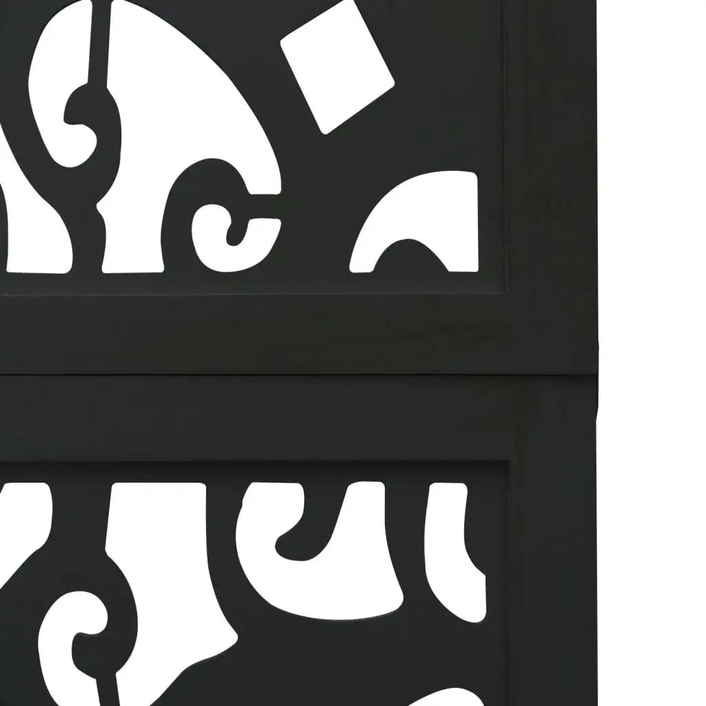 Room Divider Indoor 3 Panel Black Folding Privacy Screen Partition