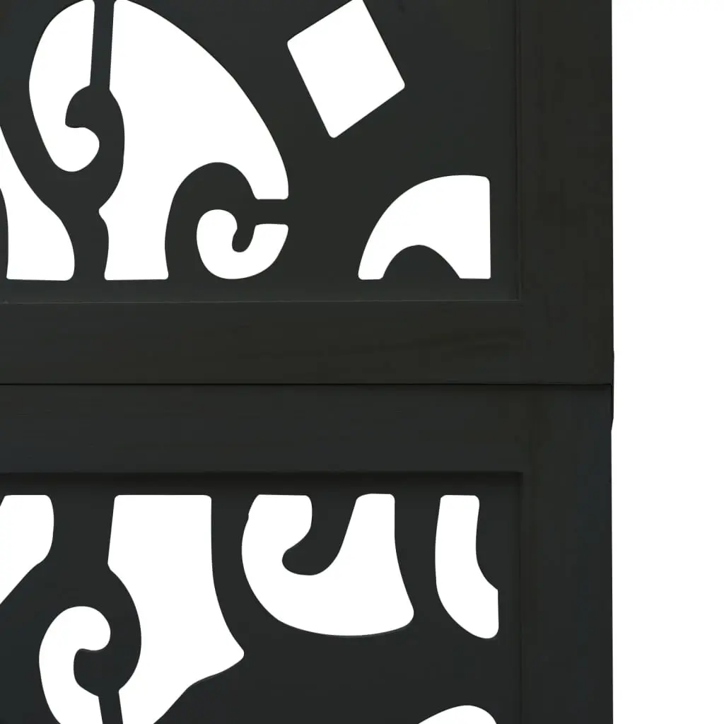Black 3-Panel Room Divider Screen