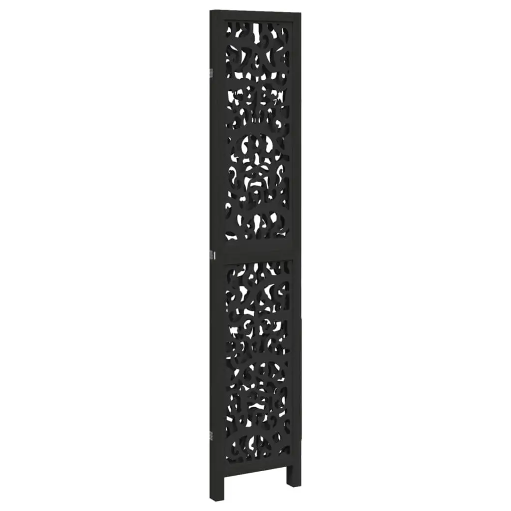 Black 3-Panel Room Divider Screen