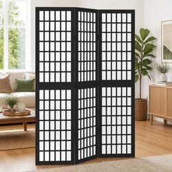Specifications of 3-Panel Folding Black Room Divider