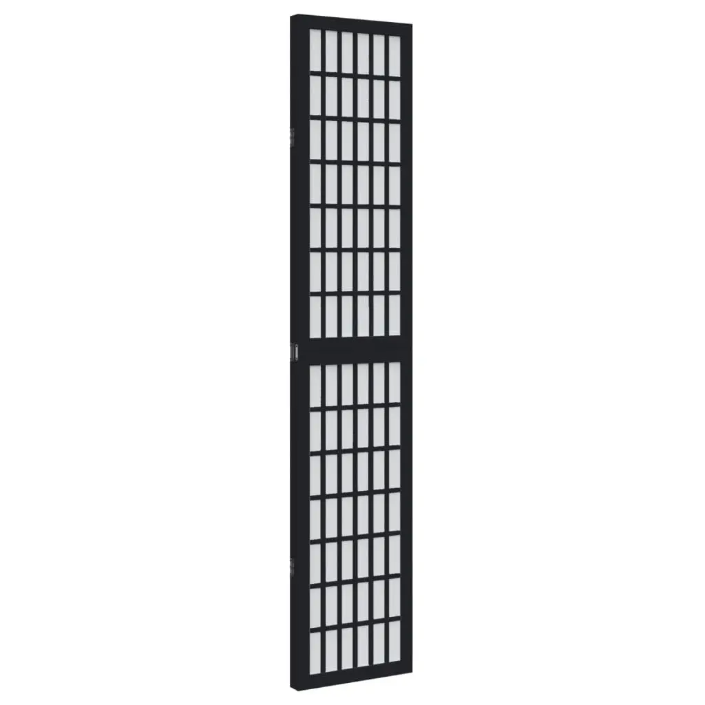 Black 3-Panel Folding Room Divider