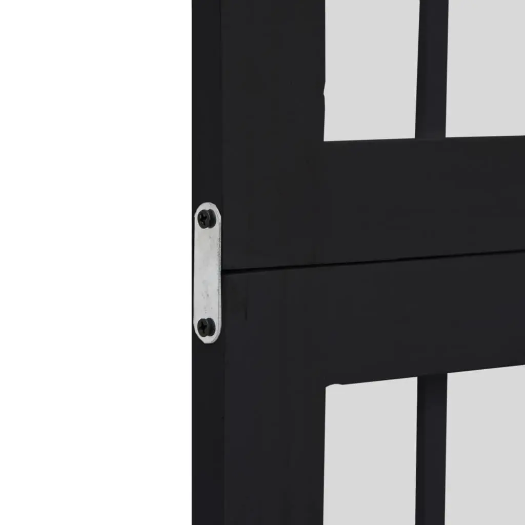 Room Divider 3 Panels Black Folding Privacy Screen Indoor Partition Hinged