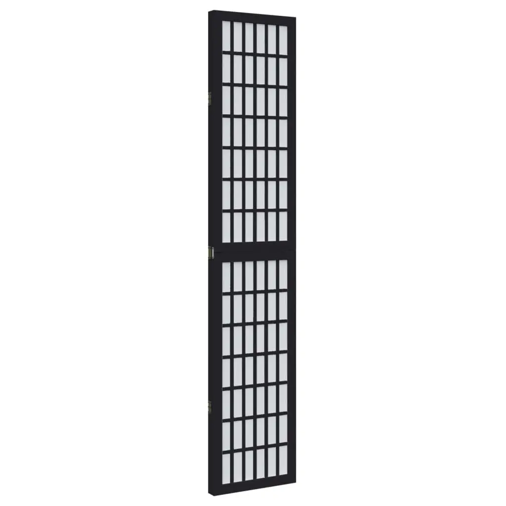 Room Divider 3 Panels Black Folding Privacy Screen Indoor Partition Hinged