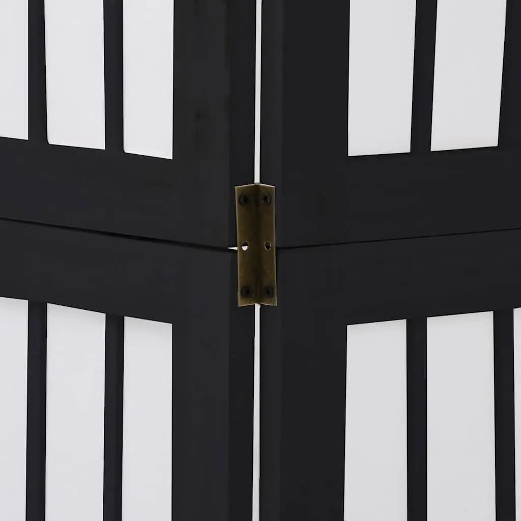 Room Divider 4 Panels Black Folding Privacy Screen Indoor Partition Decor