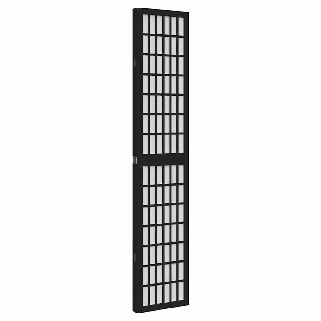 Room Divider 4 Panels Black Folding Privacy Screen Indoor Partition Decor