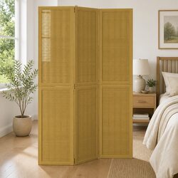 Specifications of 3-Panel Brown Wooden Room Divider