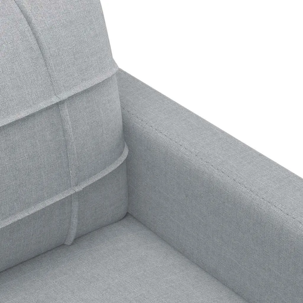 60cm Grey Fabric Armchair with Metal Frame
