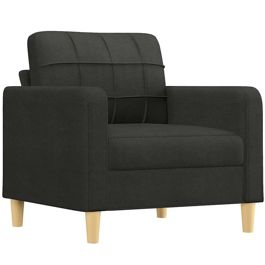 Black Fabric Sofa Chair Living Room 60cm