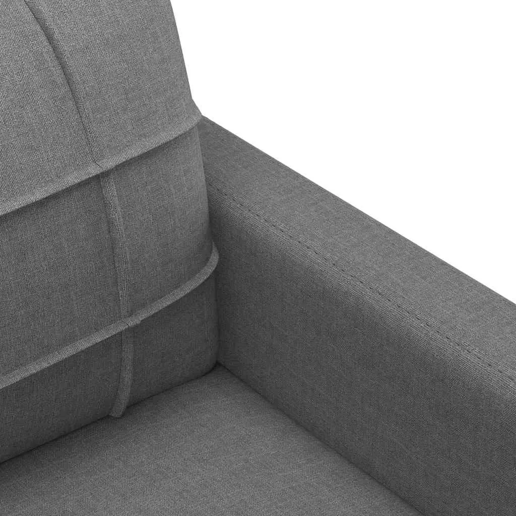 2-Seater Sofa Living Room 120cm Grey Fabric