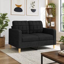 Specifications for 120cm Black 2-Seater Sofa