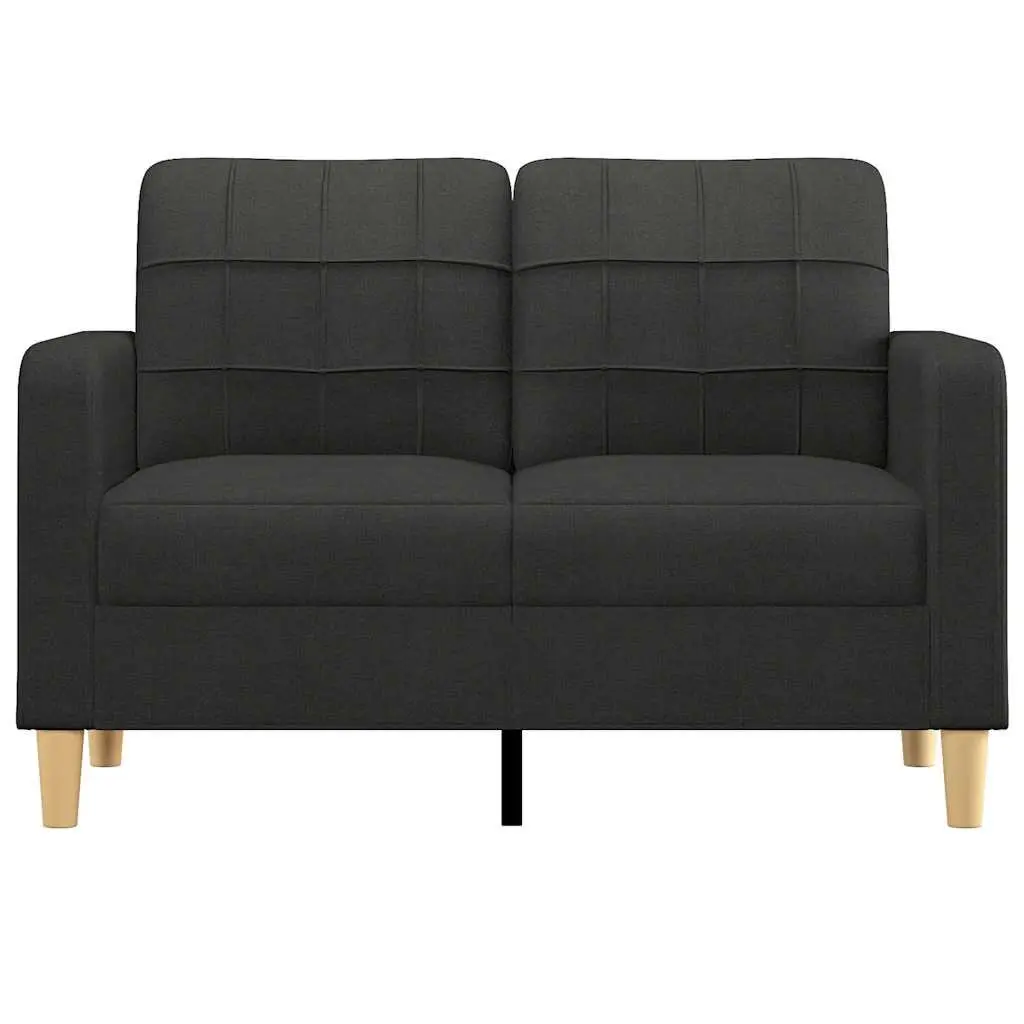 120cm Black 2-Seater Sofa