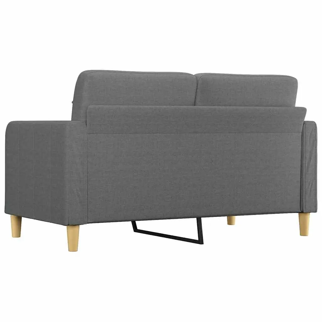 2-Seater Sofa Grey Fabric Living Room 140cm Wide