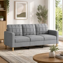 Specifications for 3-Seater Grey Fabric Sofa 180cm