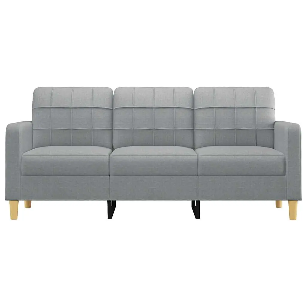 3-Seater Grey Fabric Sofa 180cm