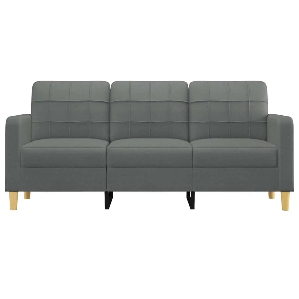 3-Seater Grey Fabric Lounge Couch