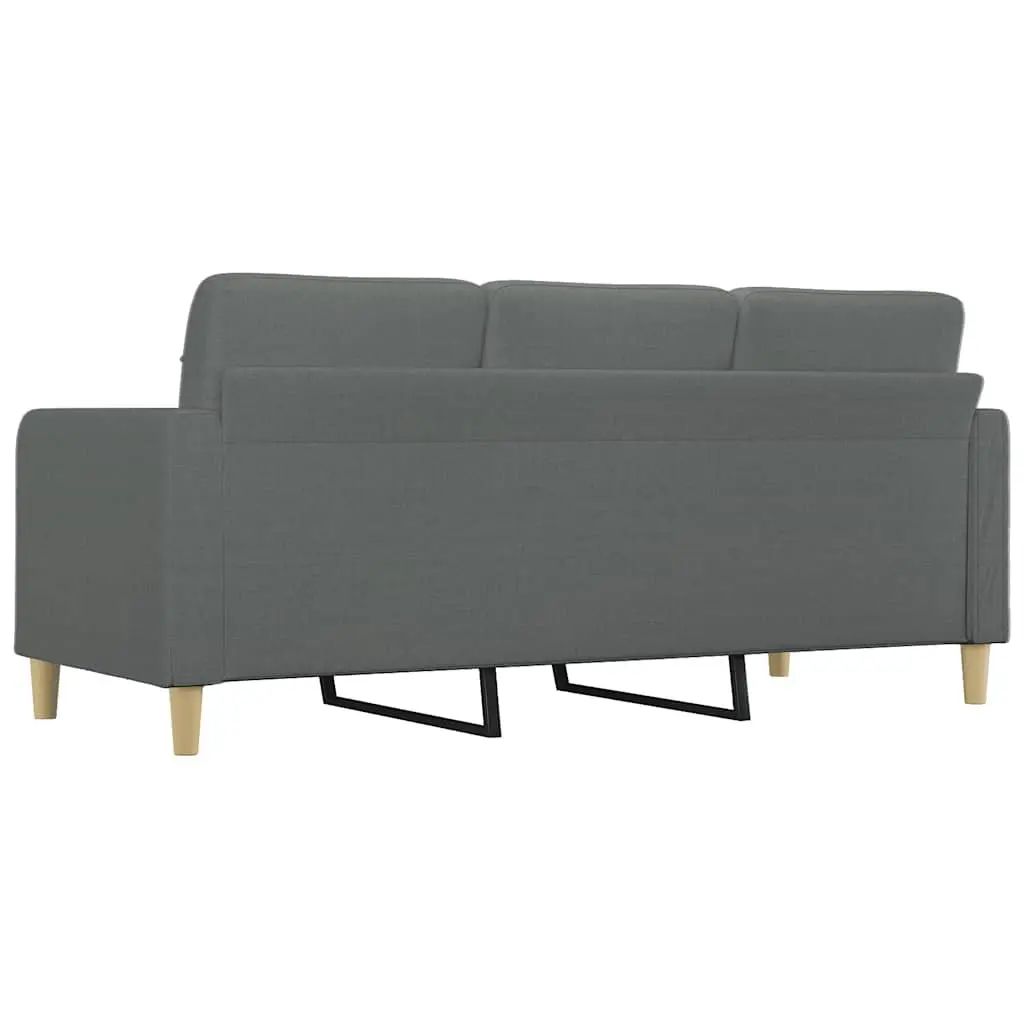 3-Seater Grey Fabric Lounge Couch