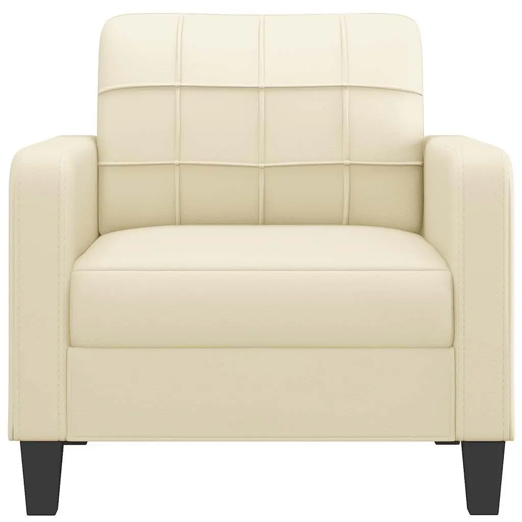 Sofa Chair Cream 60cm Modern Design Comfortable Padded Armchair Relaxation