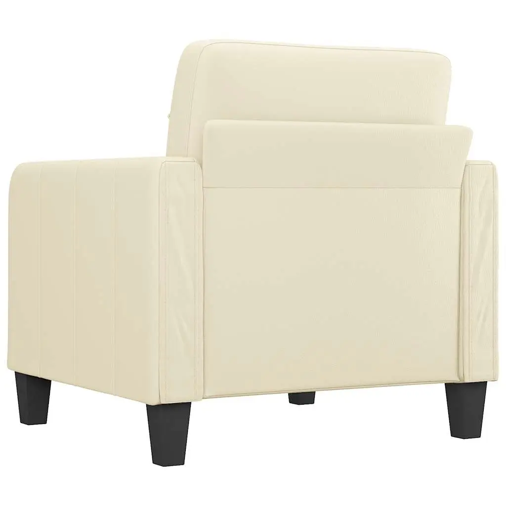 Sofa Chair Cream 60cm Modern Design Comfortable Padded Armchair Relaxation