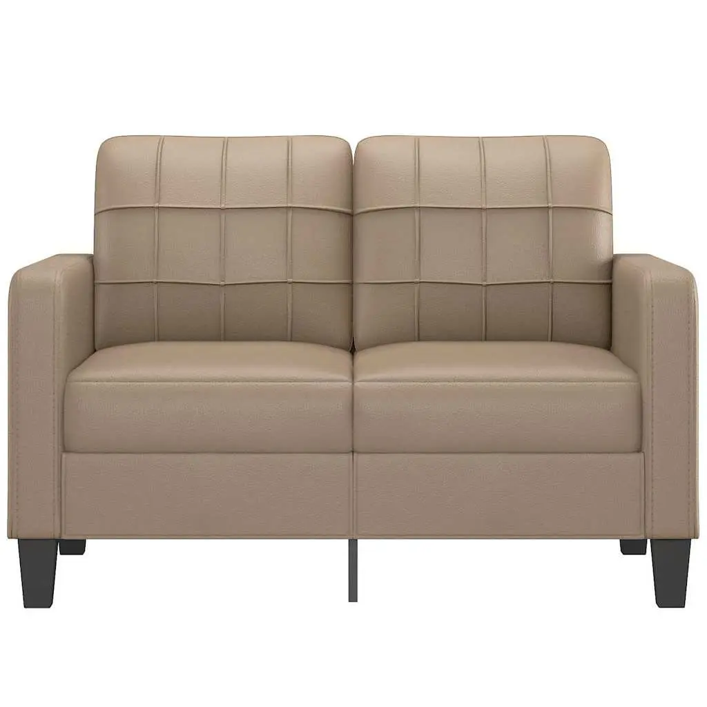 2-Seater Sofa for Living Room Brown Faux Leather 120cm