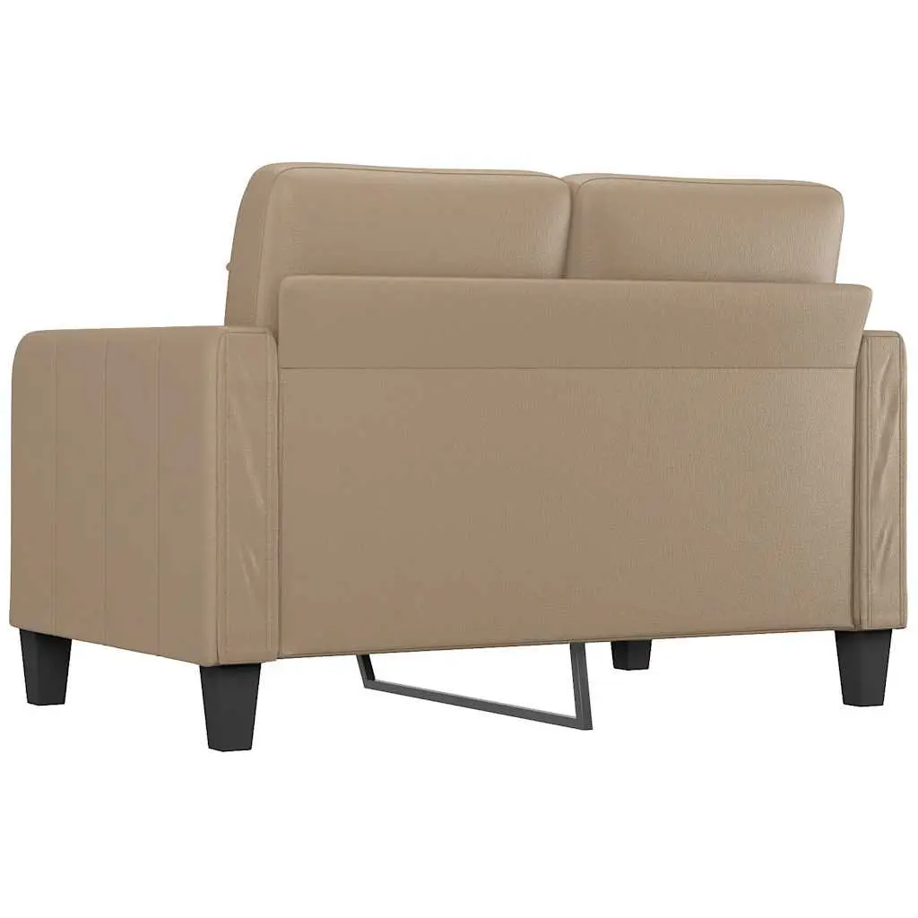 2-Seater Sofa for Living Room Brown Faux Leather 120cm
