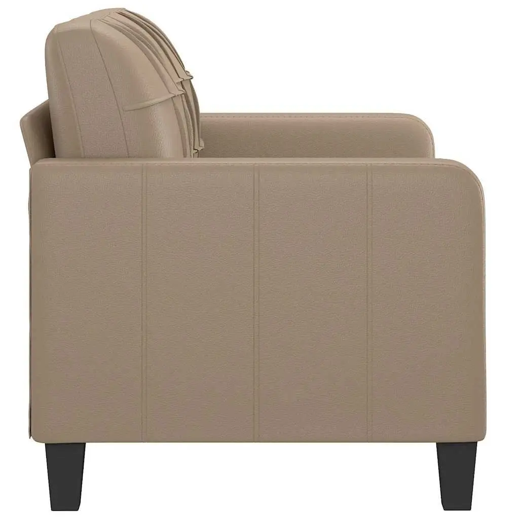 2-Seater Sofa for Living Room Brown Faux Leather 120cm
