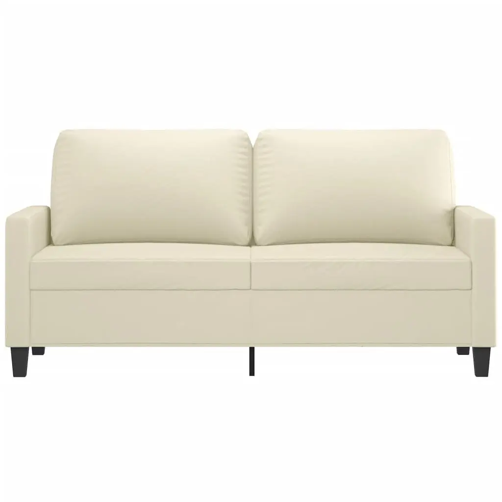 2-Seater Sofa 140cm Cream Faux Leather