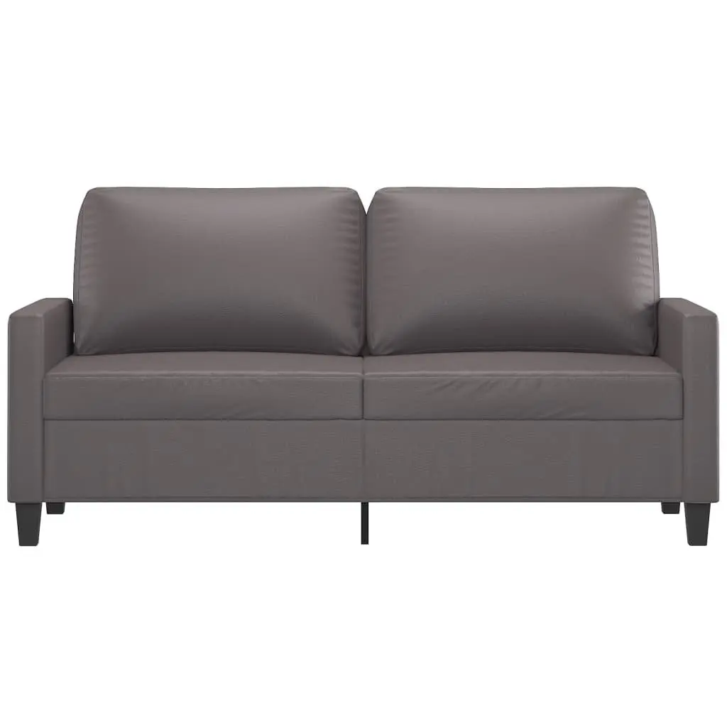 2-Seater Sofa Grey 140cm with Metal Frame